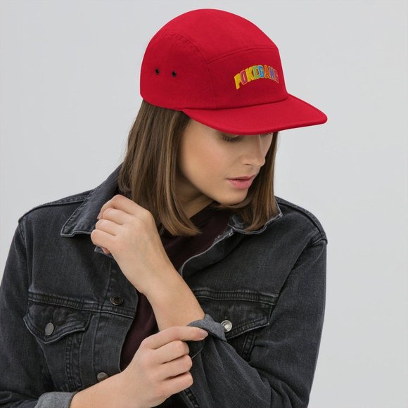 PokeGang Unisex Red 100% Cotton Adjustable Metal Eyelets Classic Snapper Hat - Picture 7 of 8